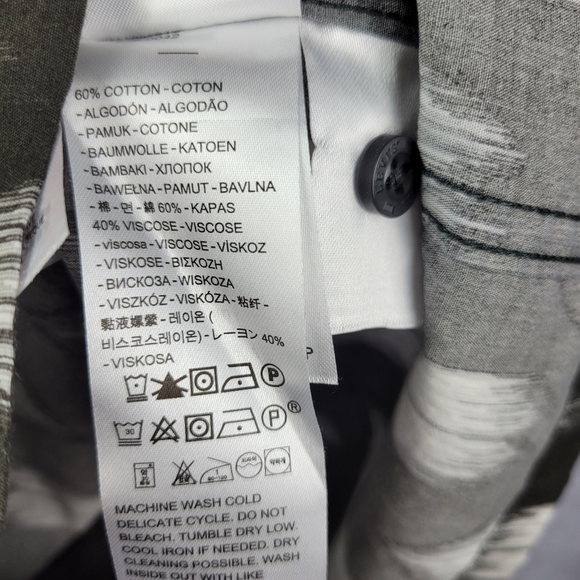 Levi's‎ Shirt Mens Medium Black Relaxed Fit Lightweight Button Up Short Sleeve M - Picture 11 of 13